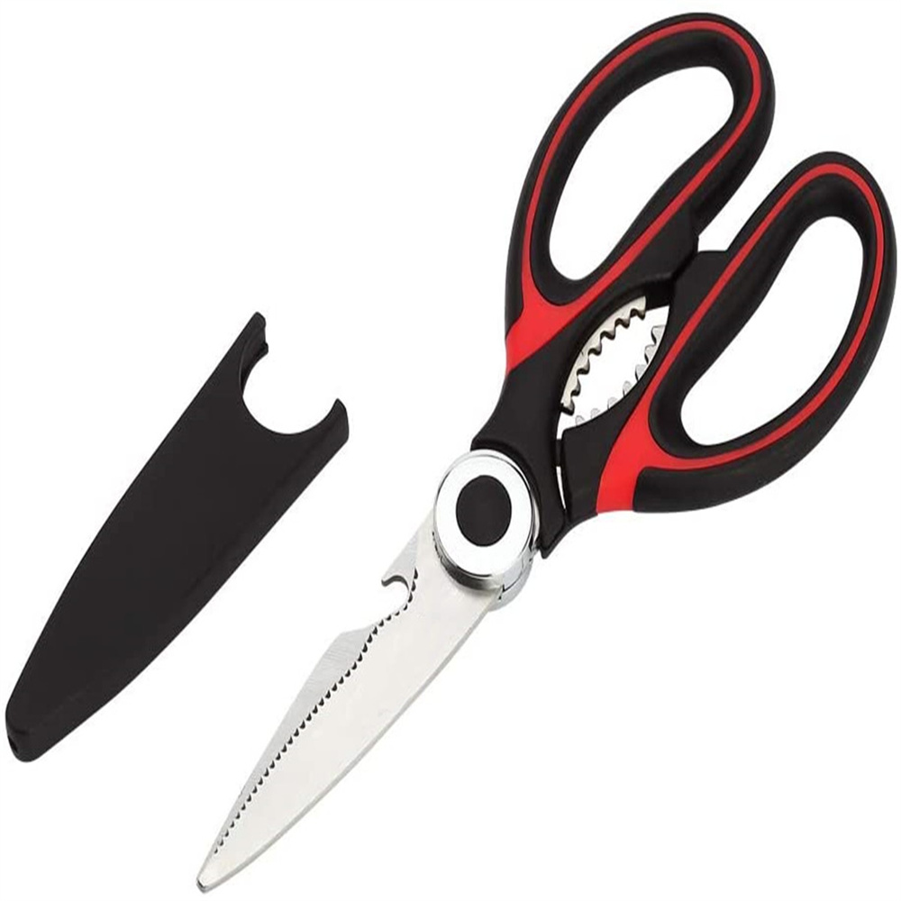 Casewin Kitchen Shears, Kitchen Scissors Heavy Duty Meat Scissors Poultry  Shears, Dishwasher Safe Food Cooking Scissors All Purpose Stainless Steel  Utility Scissors, 1-Pack (Black Red) 